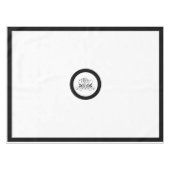 Calligrafy Black Rose Wedding Tischdecke (Vorderseite (Horizontal))