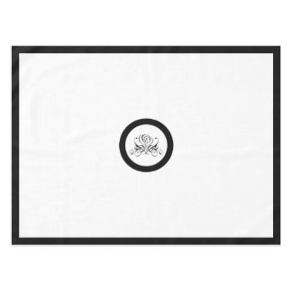 Calligrafy Black Rose Wedding Tischdecke