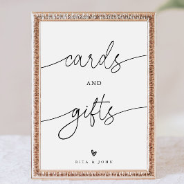 Calligrafy Cards und Gift Favor Wedding Sign Poster
