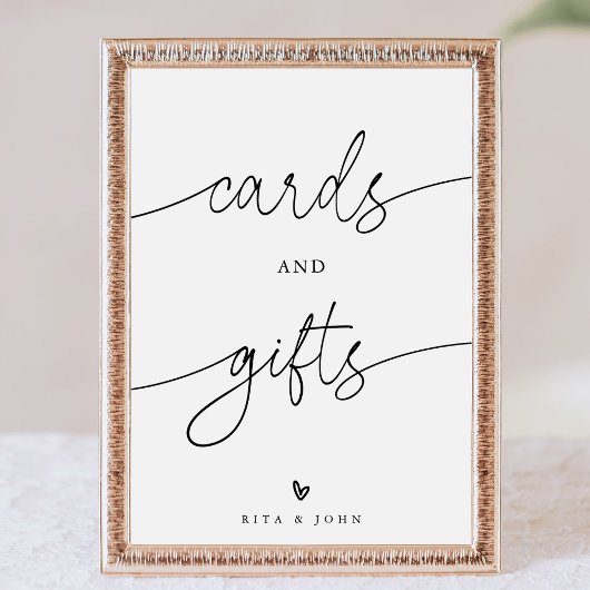 Calligrafy Cards und Gift Favor Wedding Sign Poster