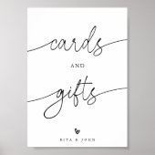 Calligrafy Cards und Gift Favor Wedding Sign Poster (Vorne)