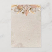 Calligrafy Fall Boho Script Hochzeitdetails Begleitkarte (Rückseite)