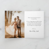 Calligrafy Foto Collage Wedding Vielen Dank Dankeskarte (Innenseite)