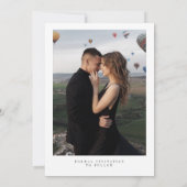 Calligrafy Foto Wedding Save the Date Card (Rückseite)