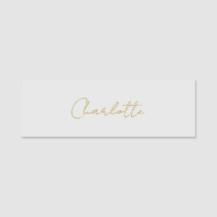Calligrafy Gold Color Gray Custom Personal Edit Namensschild