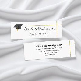 Calligrafy Gold Foil Abschluss Name Card Telefonnummerkarte