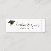 Calligrafy Gold Foil Abschluss Name Card Telefonnummerkarte (Vorderseite)