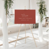 Calligrafy Graceful Wedding Willkommenszeichen Poster