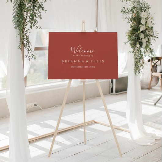 Calligrafy Graceful Wedding Willkommenszeichen Poster