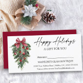 Calligrafy Ink Pines Holiday Gift Certificate
