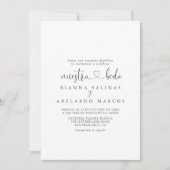 Calligrafy Liebe Extravagant Script Nuestra Boda W Einladung (Vorderseite)