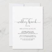 Calligrafy Liebe Extravagant Script Wedding Brunch Einladung (Vorderseite)