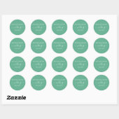 Calligrafy Mint Green Wedding Umschlag Aufkleber (Blatt)