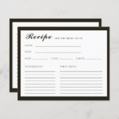 Calligrafy Recipe Brautparty Enclosure Card (Vorne/Hinten)