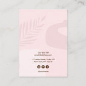 Calligrafy Rose abstrakt Earring-Grafikkarte Visitenkarte (Rückseite)