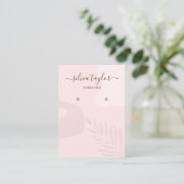 Calligrafy Rose abstrakt Earring-Grafikkarte Visitenkarte (Stehend Vorderseite)
