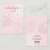 Calligrafy Rose abstrakt Earring-Grafikkarte Visitenkarte (Vorne/Hinten)