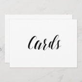 Calligrafy Style "Cards" Wedding Sign Einladung (Vorne/Hinten)