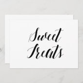 Calligrafy Style "Sweet Leckereien" Hochzeitssymbo Einladung (Vorne/Hinten)