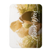 Calligrafy Wedding danke Ihnen Custom Foto Magnet (Vertikal)