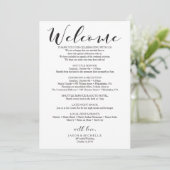 Calligrafy Wedding Itinerary - Begrüßung Einladung (Stehend Vorderseite)