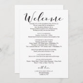 Calligrafy Wedding Itinerary - Begrüßung Einladung (Vorne/Hinten)