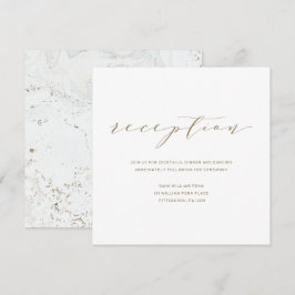 Calligrafy Wedding Reception Card | Gold Einladung