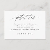 Calligrafy Wedding Send Off Petal Toss Begleitkarte (Vorderseite)