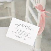 Calligrafy Wedding Send Off Petal Toss Begleitkarte