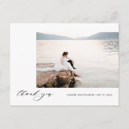 Calligrafy Wedding Vielen Dank Foto Postcard Postkarte