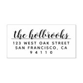 Calligraph Script-Rücksendeadresse Selbstfarbige B Permastempel (Design)