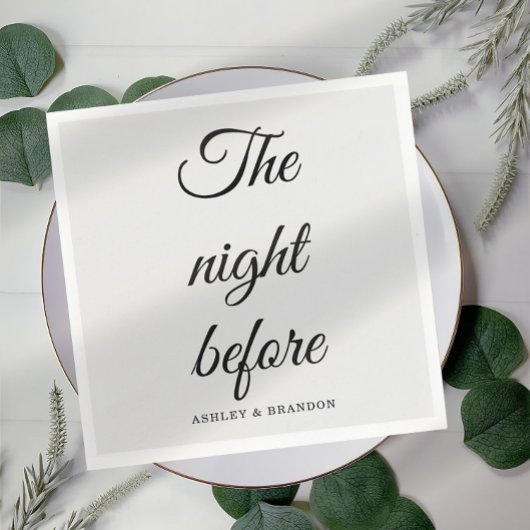 Calligraph Script vor Napkins Nacht Serviette