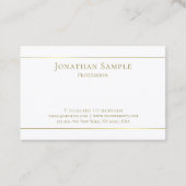 Calligraphed Entwurfs-Goldskript-bezauberndes Visitenkarte (Rückseite)