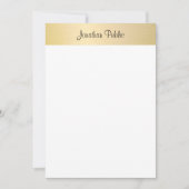 Calligraphey Script Modern Trendy Gold Elegant Mitteilungskarte (Vorderseite)