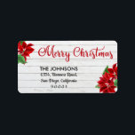 Calligraphic Merry Christmas Address Label Adressaufkleber<br><div class="desc">Calligraphic Merry Christmas Address Label</div>