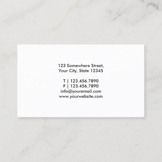 Calligraphic Tattoo Art Business Card Visitenkarte (Rückseite)