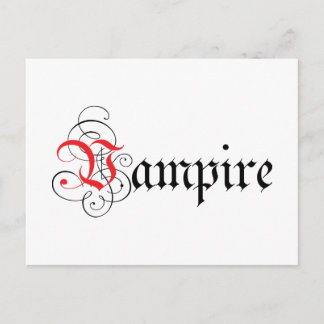 Calligraphic Vampire Postkarte