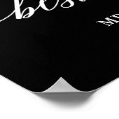 Calligraphie 4 Foto Hochzeit Bester Tag je Poster (Ecke)