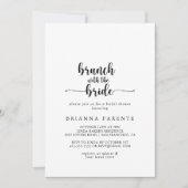 Calligraphie Brunch mit Brautdusche Einladung (Vorderseite)