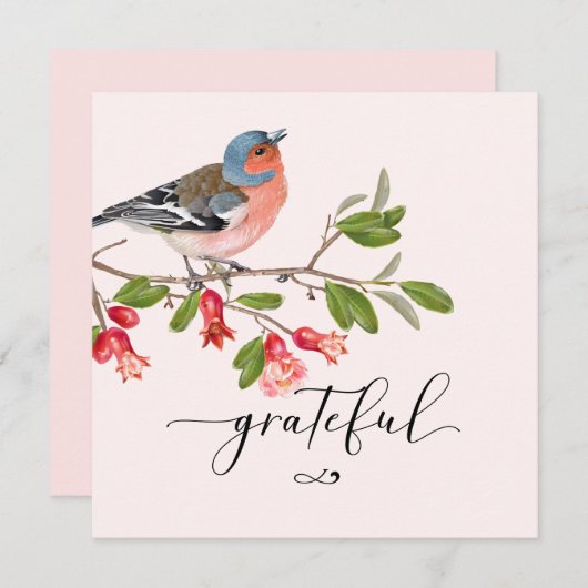 Calligraphie Dankbarkeit Danke Karte (Vorne/Hinten)