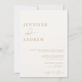 Calligraphie Einfach Elegant Moderne Hochzeit Einladung