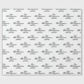 Calligraphie Einfach Moderne Elegante Custom Geschenkpapier (Flach)