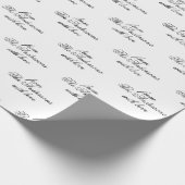 Calligraphie Einfach Moderne Elegante Custom Geschenkpapier (Ecke)