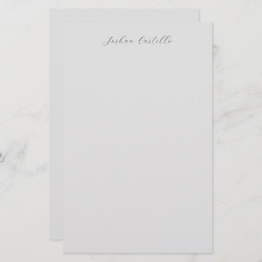 Calligraphie Einfache Berufliche Bezeichnung Briefpapier (Vorne/Hinten)