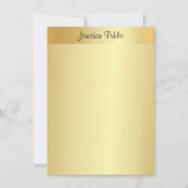 Calligraphie Elegangoldenes Template Script modern Mitteilungskarte (Vorderseite)