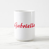 Calligraphie Eleganot White Schlicht Simple Name Kaffeetasse (Mittel)