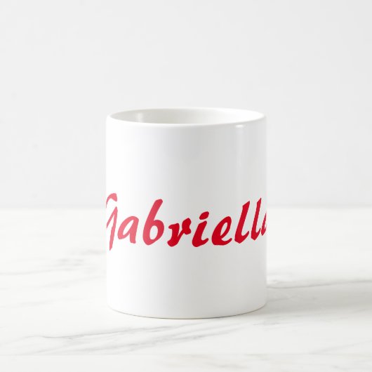 Calligraphie Eleganot White Schlicht Simple Name Kaffeetasse (Mittel)