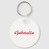 Calligraphie Eleganot White Schlicht Simple Name Schlüsselanhänger (Rückseite)