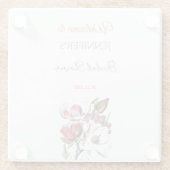 Calligraphie Elegant Begrüßung Brautparty Glasuntersetzer (Rückseite)