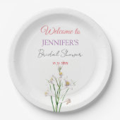 Calligraphie Elegant Begrüßung Brautparty Pappteller (Vorderseite)